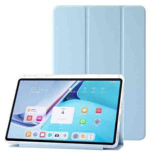 For Huawei Matepad 11 2021 / 2023 Clear Acrylic 3-Fold Leather Tablet Case(Ice Blue)
