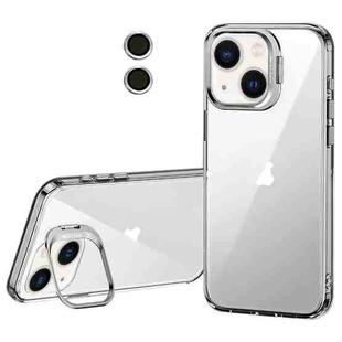 For iPhone 15 Plus Lens Holder Frosted Phone Case(Transparent)