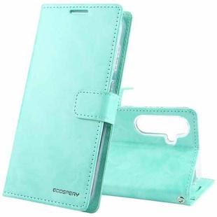 For Samsung Galaxy S23 FE 5G GOOSPERY BLUE MOON Crazy Horse Texture Leather Phone Case(Mint Green)