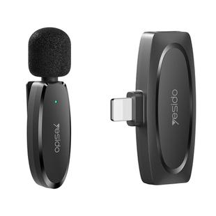 YESIDO KR12 Low-latency Wireless Lavalier Microphone with 8 Pin Receiver(Black)