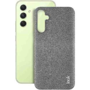 For Samsung Galaxy A34 5G imak Ruiyi Series Cloth Texture PU + PC Phone Case(Light Grey)