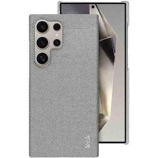 For Samsung Galaxy S24 Ultra 5G imak Ruiyi Series Cloth Texture PU + PC Phone Case(Light Grey)