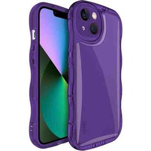 For iPhone 14 IMAK Wave Bubble Soft Shockproof Phone Case(Purple)