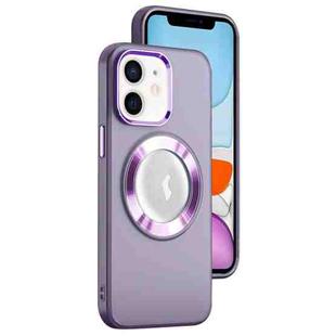 For iPhone 11 MagSafe Skin-feel CD Texture PC Phone Case(Purple)