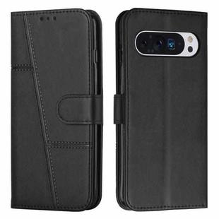 For Google Pixel 10 / 10 Pro Stitching Calf Texture Buckle Leather Phone Case(Black)