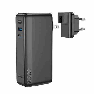 Hoco Q16 Friendly 22.5W 10000mAh Power Bank Portable Charger, US / EU Plug(Black)