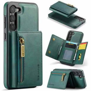 For Samsung Galaxy S23 DG.MING M5 Series Zip RFID Multi Card Detachable Leather Phone Case(Green)