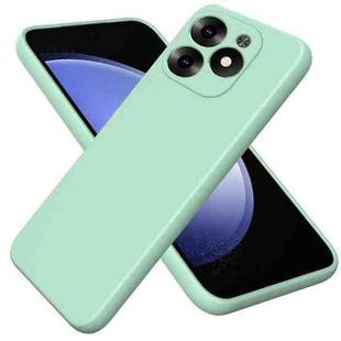 For Infinix Hot 40i Solid Color Liquid Silicone Dropproof Full Coverage Phone Case(Green)