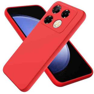 For Infinix Note 40 Pro 4G Solid Color Liquid Silicone Dropproof Full Coverage Phone Case(Red)