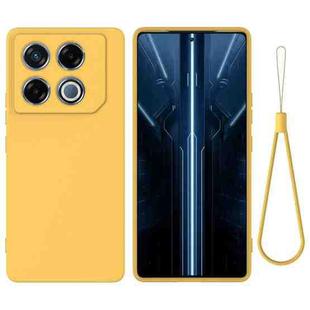 For Infinix GT 20 Pro Solid Color Liquid Silicone Dropproof Full Coverage Protective Case(Yellow)