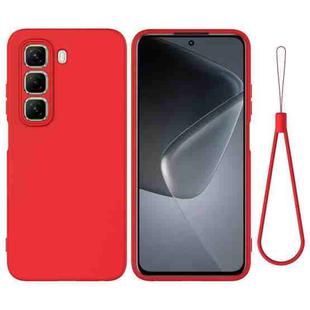 For Infinix Hot 50 Pro+ 4G Solid Color Liquid Silicone Dropproof Full Coverage Phone Case(Red)