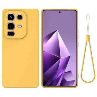 For Infinix Note 50x Solid Color Liquid Silicone Dropproof Full Coverage Phone Case(Yellow)