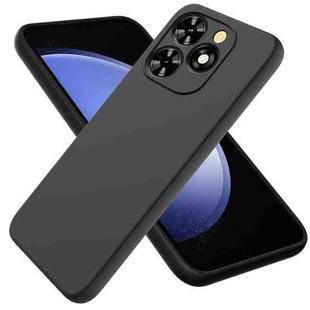 For Infinix Smart 10 HD / Tecno Pop 10C Solid Color Liquid Silicone Dropproof Full Coverage Phone Case(Black)