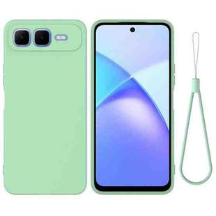 For Infinix Smart 10 Plus 4G Solid Color Liquid Silicone Dropproof Full Coverage Phone Case(Green)
