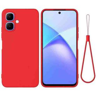 For Infinix Smart 10 4G / Tecno Pop 10 Solid Color Liquid Silicone Dropproof Full Coverage Phone Case(Red)