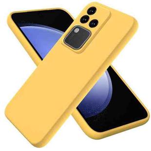 For vivo S18 / S18 Pro / V30 / V30 Pro Solid Color Liquid Silicone Dropproof Full Coverage Phone Case(Yellow)
