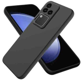 For vivo S18 / S18 Pro / V30 / V30 Pro Solid Color Liquid Silicone Dropproof Full Coverage Phone Case(Black)