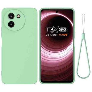 For vivo T3x / Y200i 5G Solid Color Liquid Silicone Dropproof Full Coverage Phone Case(Green)