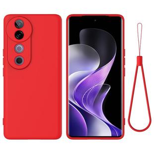 For vivo S19 Solid Color Liquid Silicone Dropproof Full Coverage Phone Case(Red)