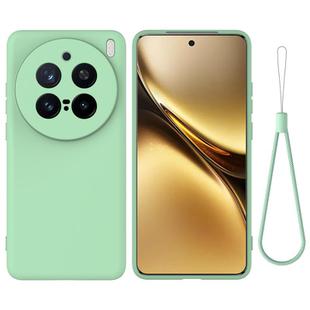 For vivo X200 Pro Solid Color Liquid Silicone Dropproof Full Coverage Phone Case(Green)