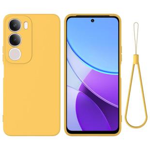 For vivo Y29 5G Solid Color Liquid Silicone Dropproof Full Coverage Phone Case(Yellow)