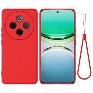 For vivo Y300 Pro Solid Color Liquid Silicone Dropproof Full Coverage Phone Case(Red)