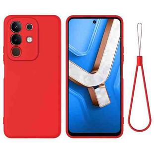 For vivo Y300T / iQOO Z10x Solid Color Liquid Silicone Dropproof Full Coverage Phone Case(Red)