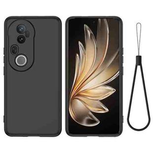 For vivo T4 Ultra 5G / S20 Pro Solid Color Liquid Silicone Dropproof Full Coverage Phone Case(Black)