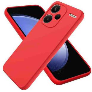 For Xiaomi Redmi Note 13 Pro+ 5G Global Solid Color Liquid Silicone Dropproof Full Coverage Phone Case(Red)