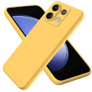 For Xiaomi Redmi Note 13 5G Global Solid Color Liquid Silicone Dropproof Full Coverage Phone Case(Yellow)