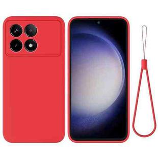 For Xiaomi Poco X6 Pro 5G/Redmi K70E Solid Color Liquid Silicone Dropproof Full Coverage Phone Case(Red)