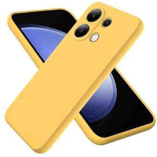 For Xiaomi Redmi Note 13 4G Solid Color Liquid Silicone Dropproof Full Coverage Phone Case(Yellow)