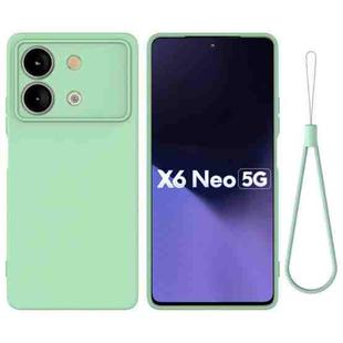 For Xiaomi Poco X6 Neo/Redmi Note 13R Pro Solid Color Liquid Silicone Dropproof Full Coverage Phone Case(Green)