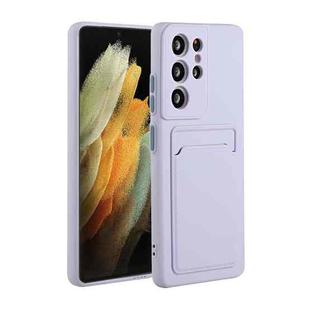 For Samsung Galaxy S24 Ultra Card Slot Design Shockproof TPU Phone Case(Purple)