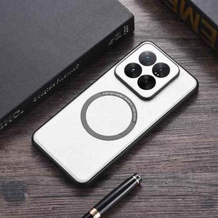 For Xiaomi 14T Pro PU MagSafe Magnetic Phone Case(White)