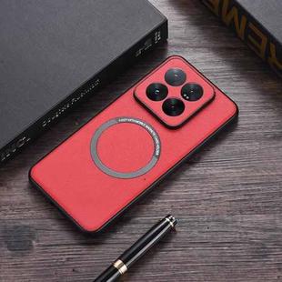 For Xiaomi 14T PU MagSafe Magnetic Phone Case(Red)