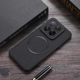 For Xiaomi 14 Pro CD Magnetic Cloth Texture PU Phone Case(Black)