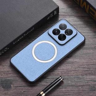 For Xiaomi 14T CD Magnetic Cloth Texture PU Phone Case(Blue)