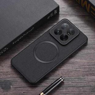 For Xiaomi 14T Pro CD Magnetic Cloth Texture PU Phone Case(Black)