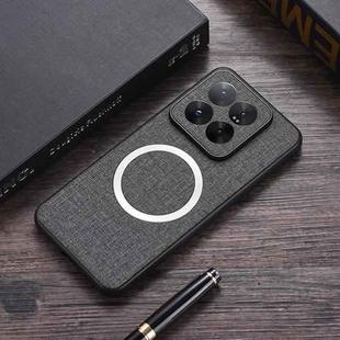 For Xiaomi 14T Pro CD Magnetic Cloth Texture PU Phone Case(Grey)