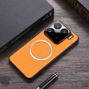 For Xiaomi 15 CD Magnetic Cloth Texture PU Phone Case(Orange)
