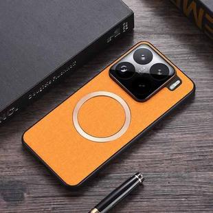 For Xiaomi 15 Pro CD Magnetic Cloth Texture PU Phone Case(Orange)