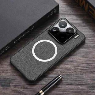 For Xiaomi 15 Pro CD Magnetic Cloth Texture PU Phone Case(Grey)
