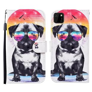 For Huawei Y5p / Honor 9S 3D Painted Pattern Horizontal Flip Leather Case with Holder & Wallet & Card slot & Lanyard(Glasses Dog)