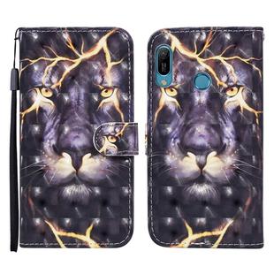 For Huawei Y6 (2019) / Honor 8A 3D Painted Pattern Horizontal Flip Leather Case with Holder & Wallet & Card slot & Lanyard(Thunder Lion)