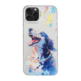 For iPhone 15 Pro Max Cartoon Animal Graffiti PC + TPU Phone Case(Border Collie)