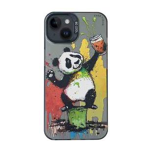 For iPhone 14 Cartoon Animal Graffiti PC + TPU Phone Case(Panda)