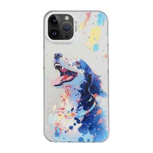 For iPhone 14 Pro Max Cartoon Animal Graffiti PC + TPU Phone Case(Border Collie)