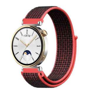 18mm Universal Nylon Loop Watch Band(Red Black)