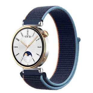 18mm Universal Nylon Loop Watch Band(Dark Navy Bblue)